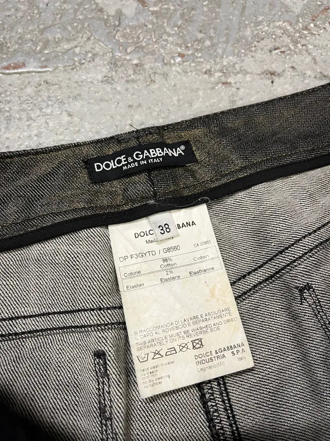2000s Dolce & Gabbana Grey Regular Denim Jeans jBmsZee 11