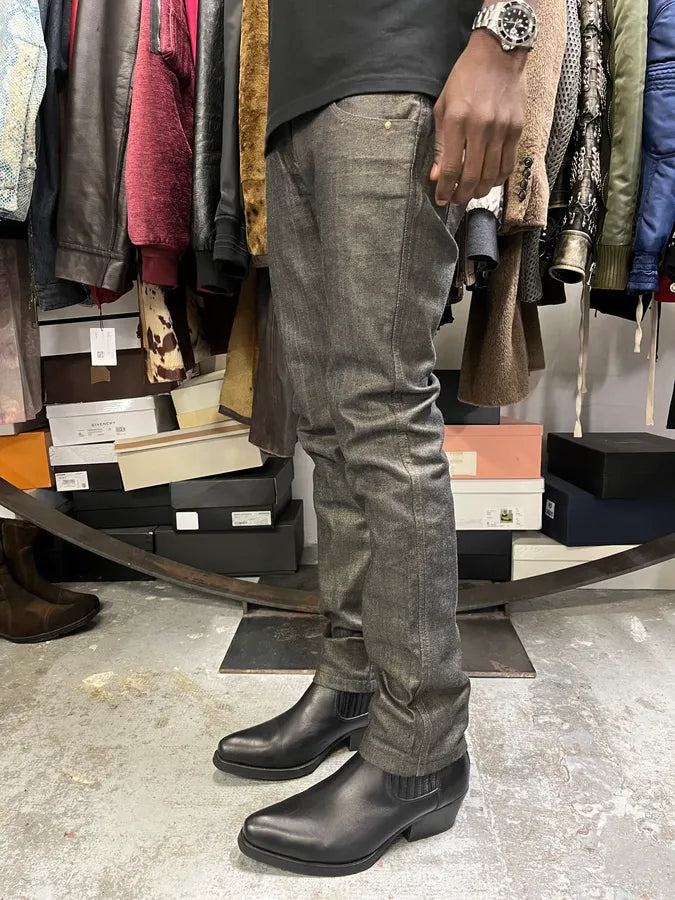 2000s Dolce & Gabbana Grey Regular Denim Jeans jBmsZee 2