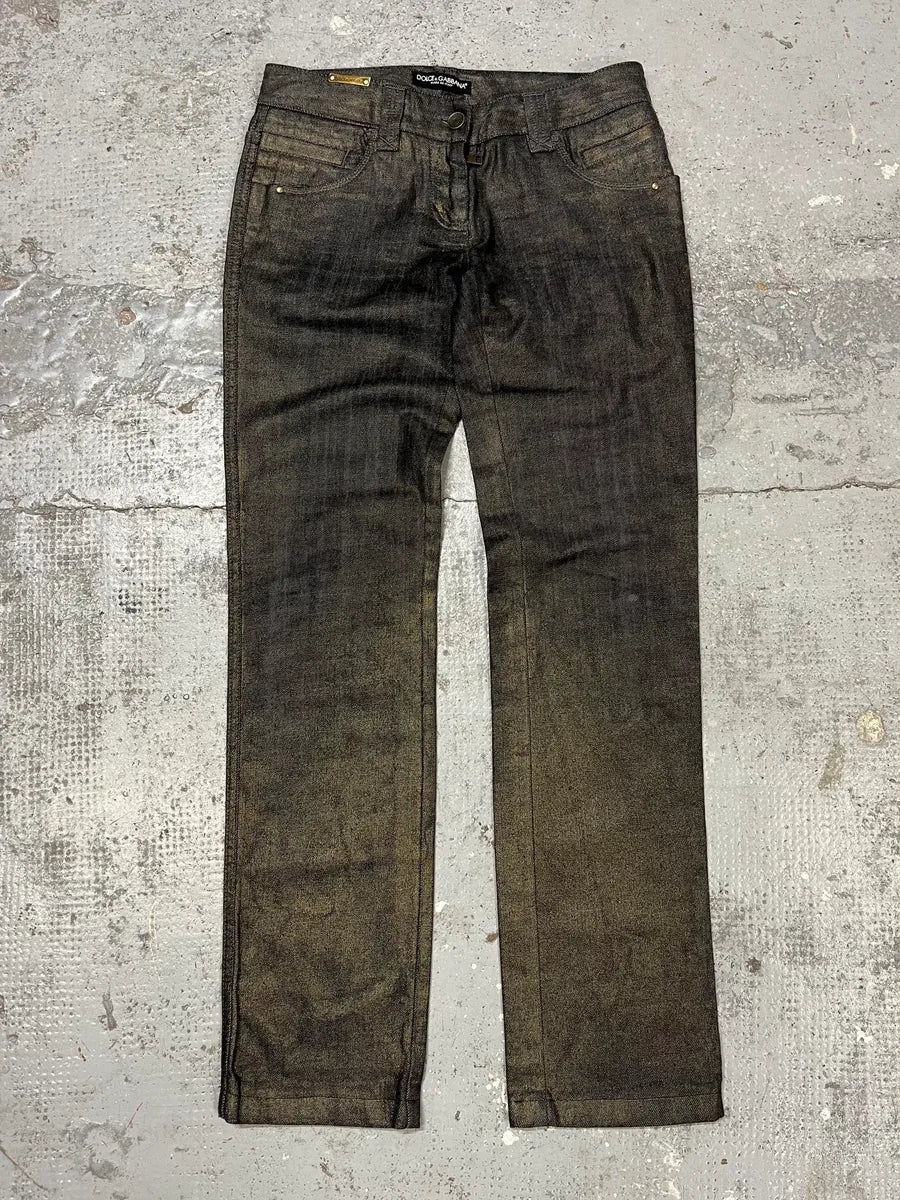 2000s Dolce & Gabbana Grey Regular Denim Jeans jBmsZee 4