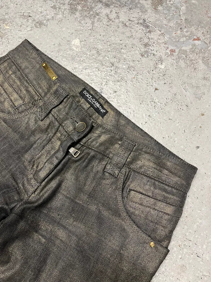 2000s Dolce & Gabbana Grey Regular Denim Jeans jBmsZee 5