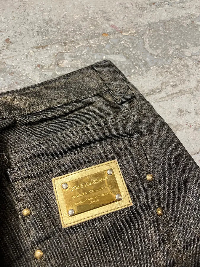 2000s Dolce & Gabbana Grey Regular Denim Jeans jBmsZee 9