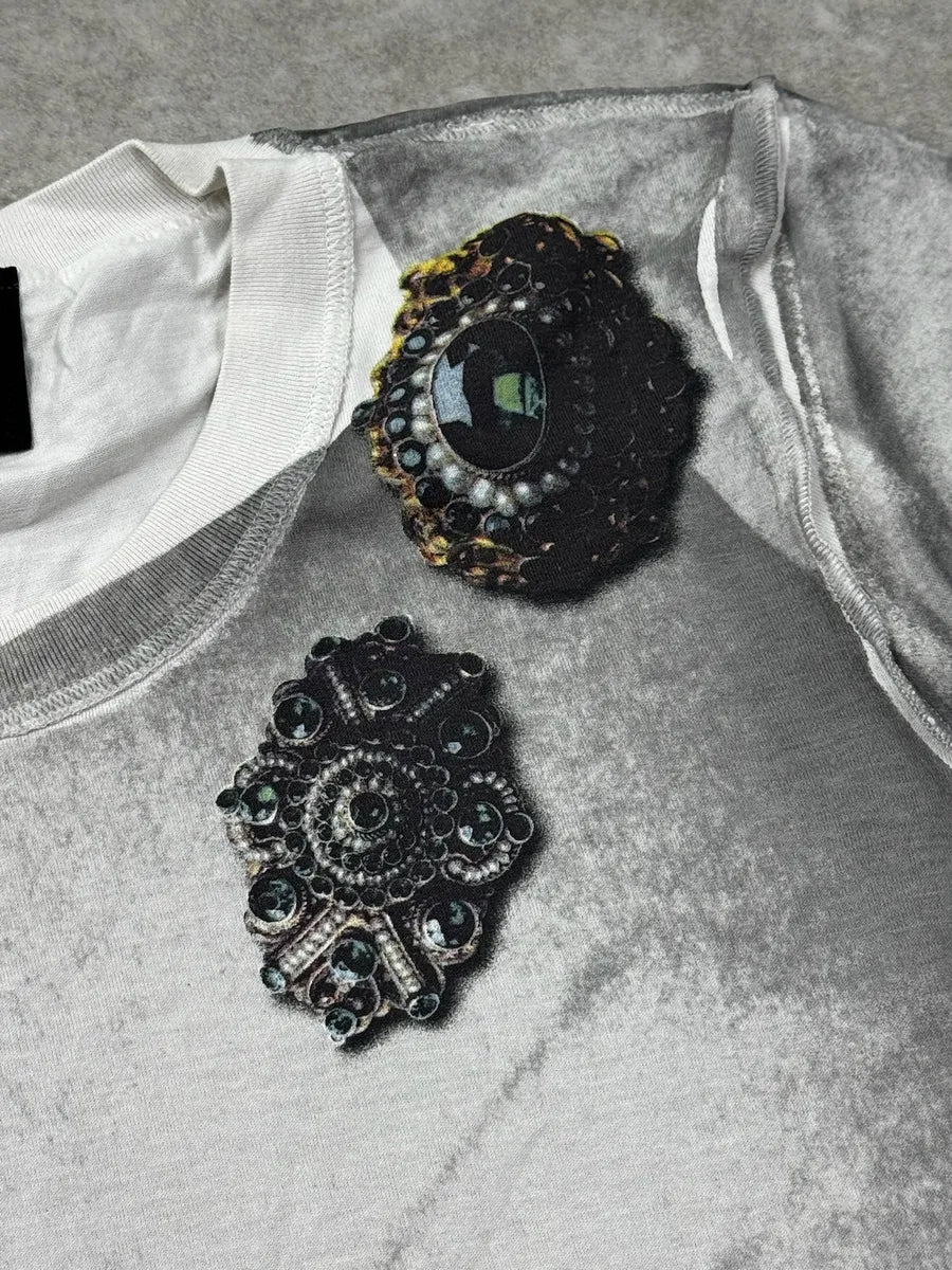 2000s Dolce & Gabbana Grey & White Roman Oligarchy T-Shirt dNPdeWl 8