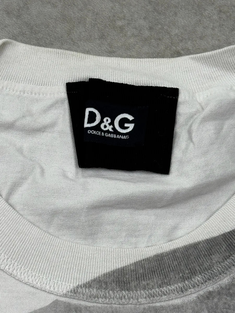 2000s Dolce & Gabbana Grey & White Roman Oligarchy T-Shirt dNPdeWl 11