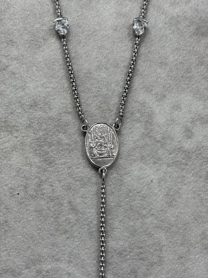 2000s Dolce & Gabbana Grey Rosary Cross Necklace cXvyNqY 4