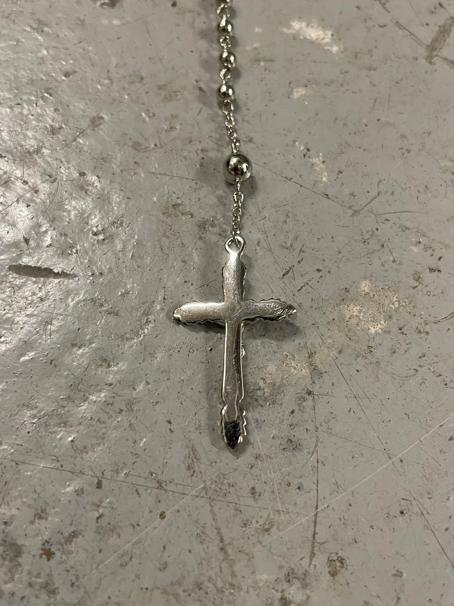 2000s Dolce & Gabbana Grey Rosary Necklace (OS) 4