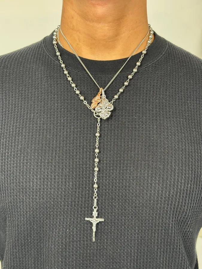 2000s Dolce & Gabbana Grey Rosary Necklace wFteREV 1