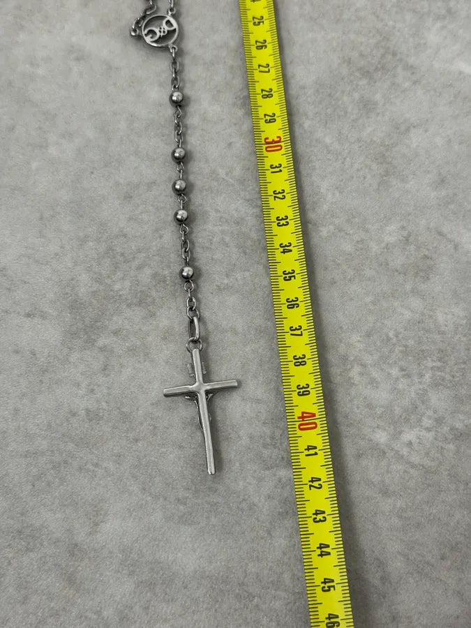 2000s Dolce & Gabbana Grey Rosary Necklace wFteREV 8