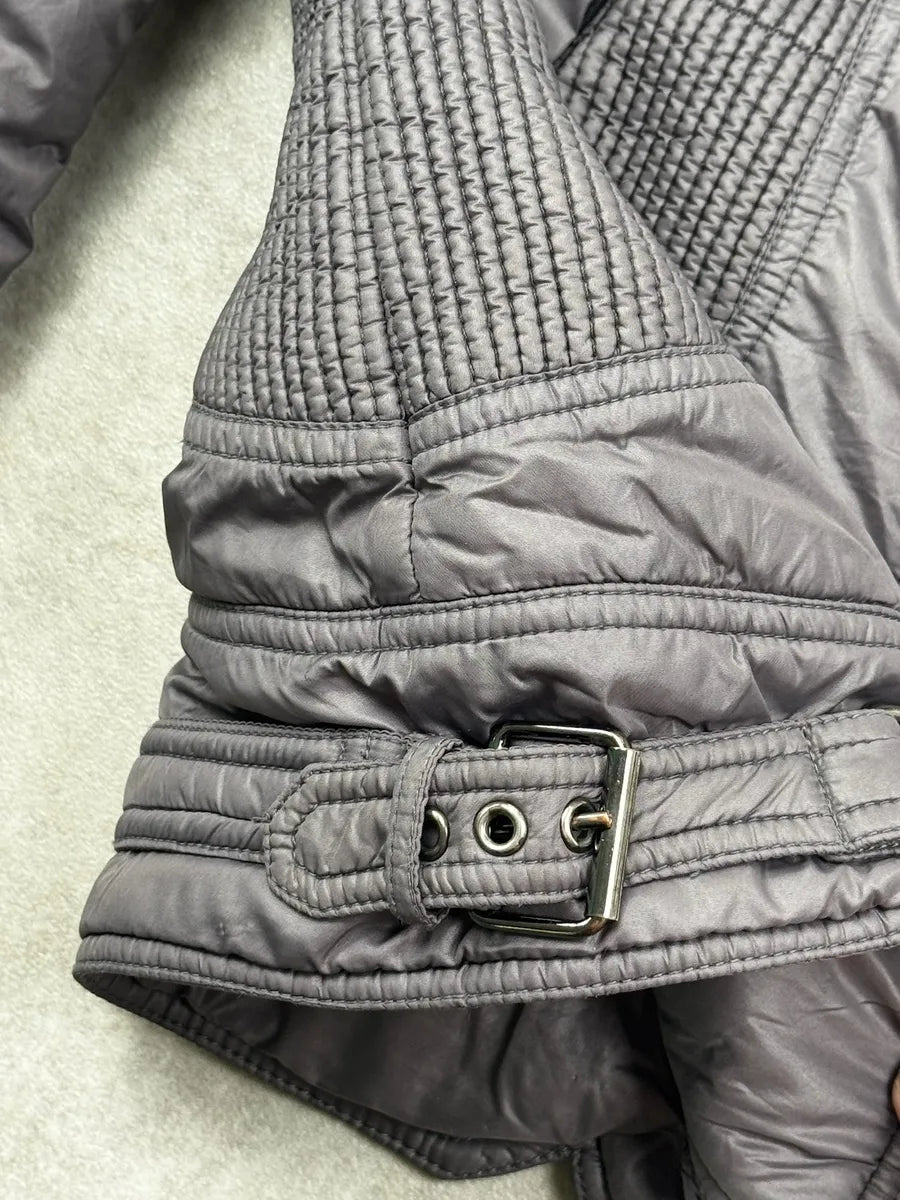 AW2009 Dolce & Gabbana Grey Shearling Detachable Collar Quilted Astro Jacket KQbeuzR 12