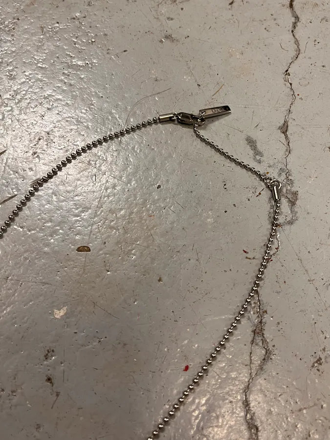 2000s Dolce & Gabbana Grey Signature Invitation Dog Tag Necklace lDOThVV 4