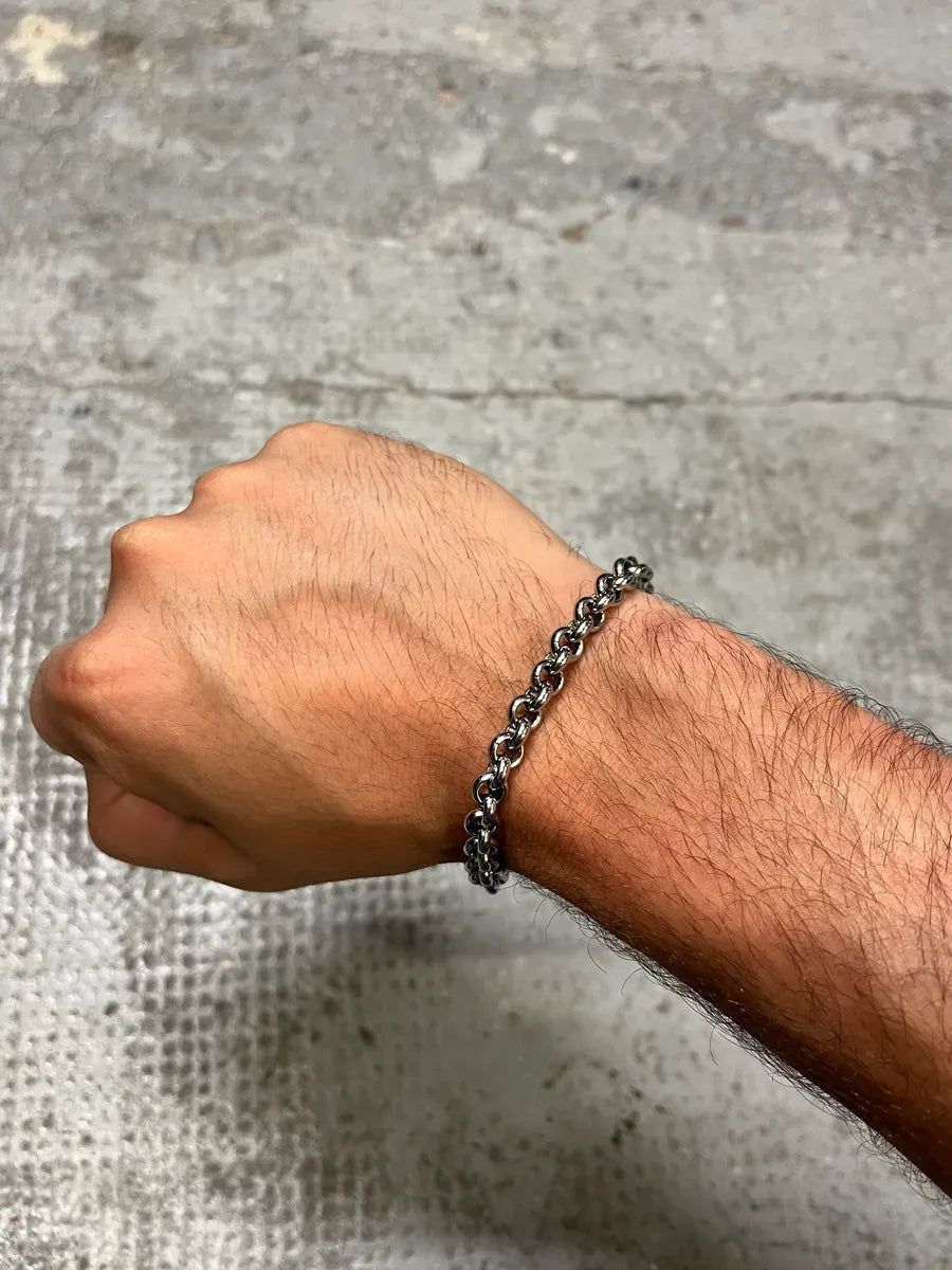 2000s Dolce & Gabbana Grey Silver Steel Bracelet NtaUaAm 2