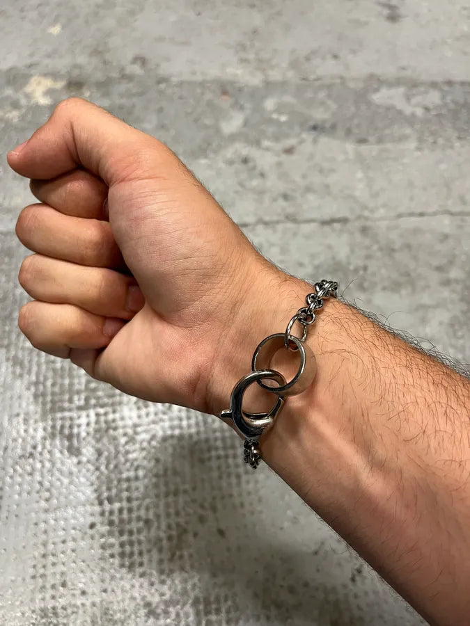 2000s Dolce & Gabbana Grey Silver Steel Bracelet NtaUaAm 3