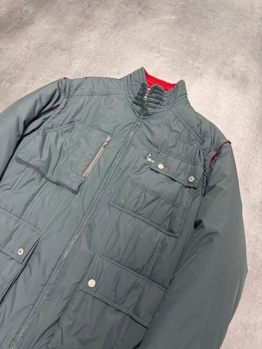 2000s Dolce & Gabbana Grey Sleeves Removable Puffer Jacket FsnfAZj 4