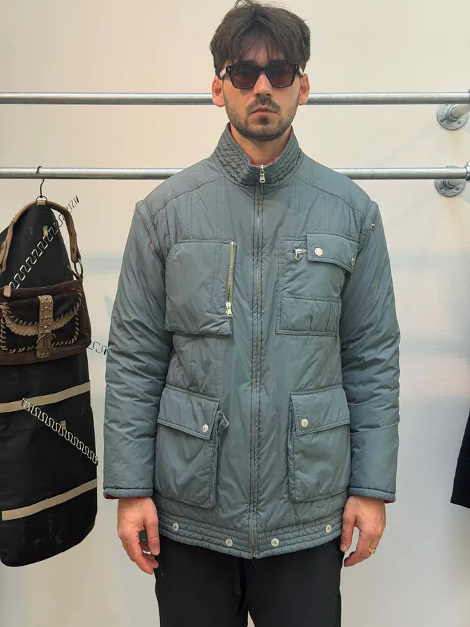 2000s Dolce & Gabbana Grey Sleeves Removable Puffer Jacket FsnfAZj 1