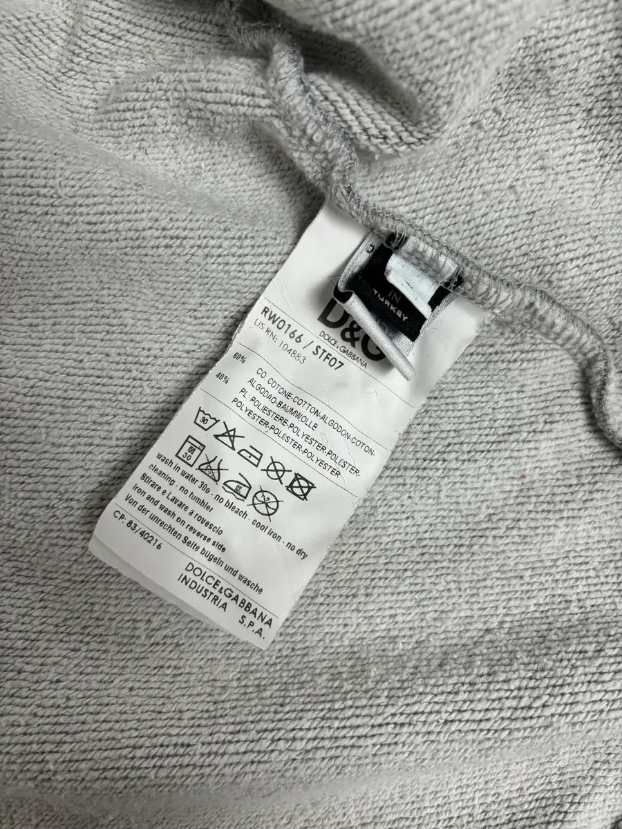 2000s Dolce & Gabbana Grey Splash Painting Zip-up Hoodie xQpmfvu 9