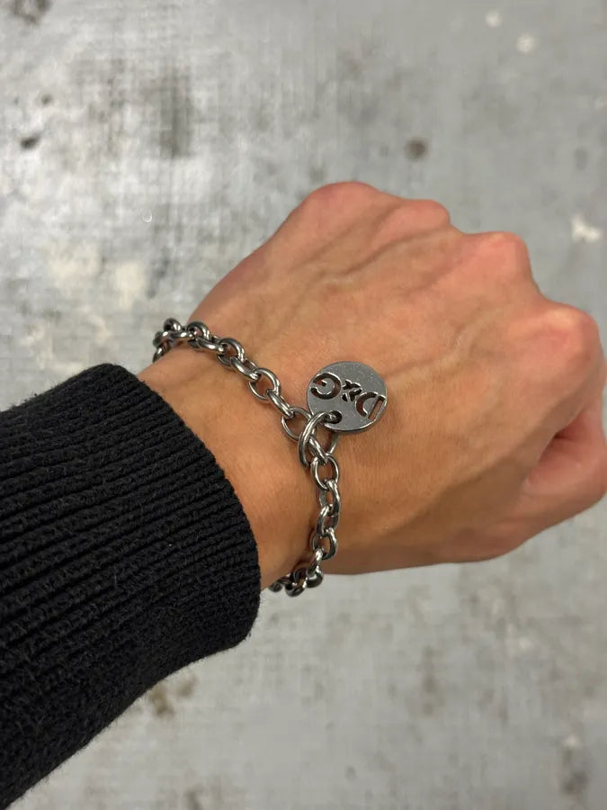 2000s Dolce & Gabbana Grey Steel Anchor Chain Bracelet RIRmgDC 0