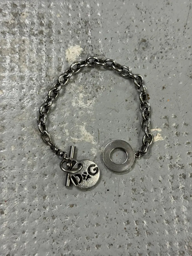 2000s Dolce & Gabbana Grey Steel Anchor Chain Bracelet RIRmgDC 1