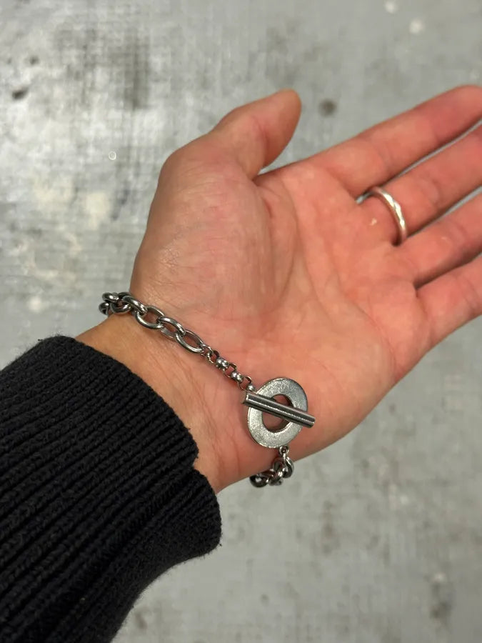 2000s Dolce & Gabbana Grey Steel Anchor Chain Bracelet RIRmgDC 4