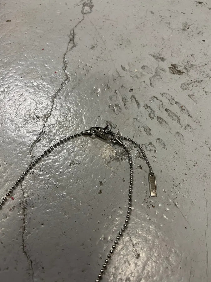 2000s Dolce & Gabbana Grey Steel Heart Dog Tag Necklace LwCXrUb 3