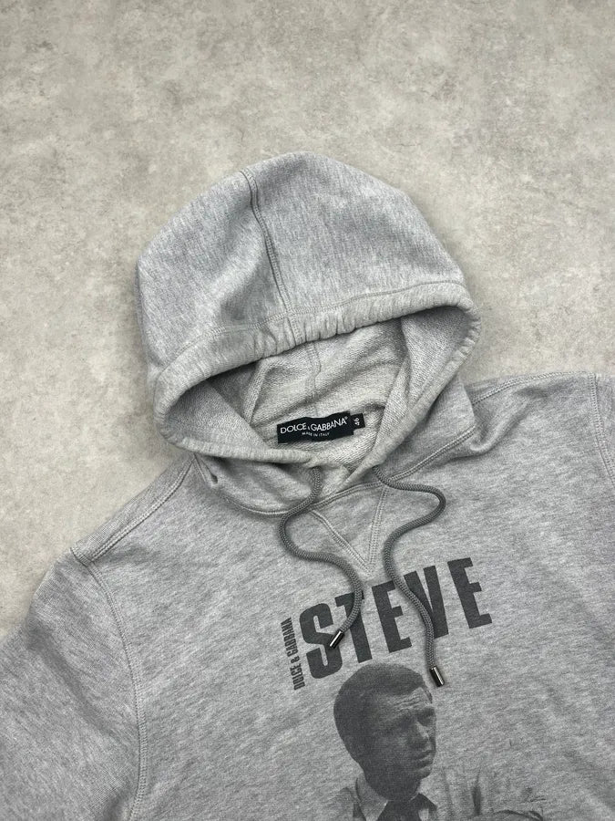 2000s Dolce & Gabbana Grey Steve McQueen Hoodie aEeDYEi 4
