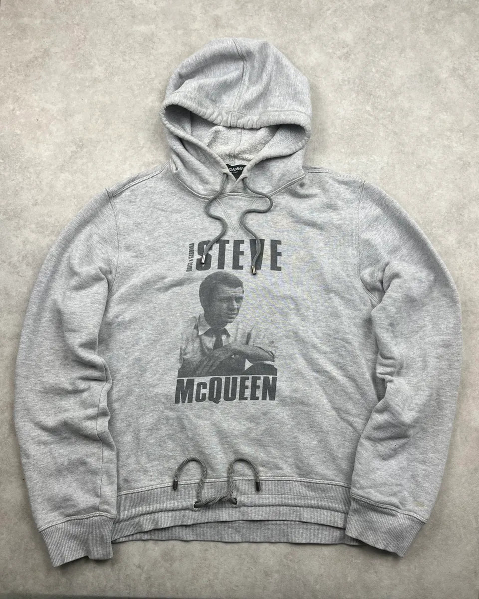 2000s Dolce & Gabbana Grey Steve McQueen Hoodie aEeDYEi 3