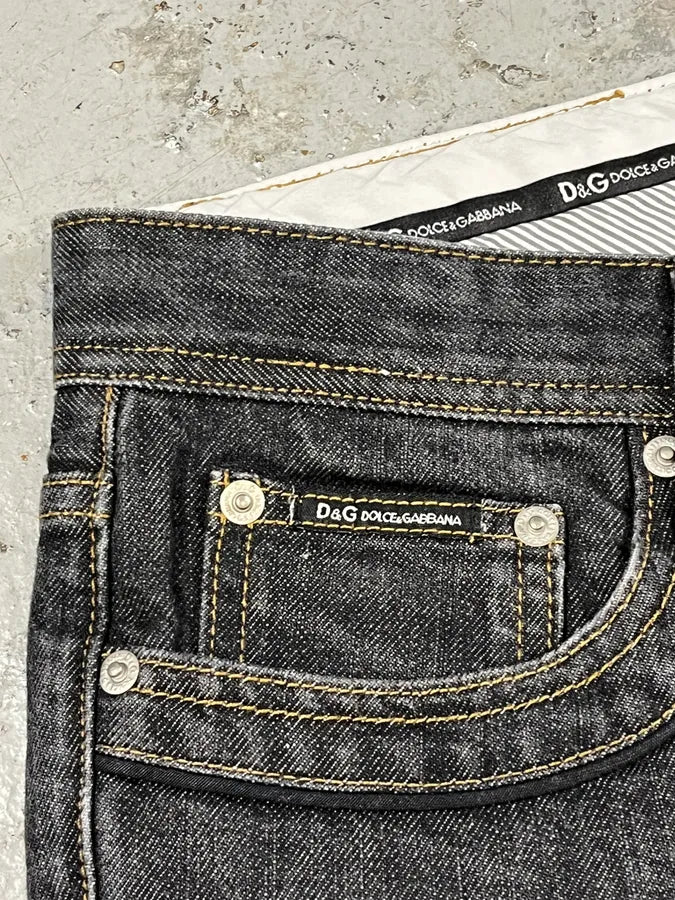 2000s Dolce & Gabbana Grey Slim Denim Jeans NgbrWrK 6