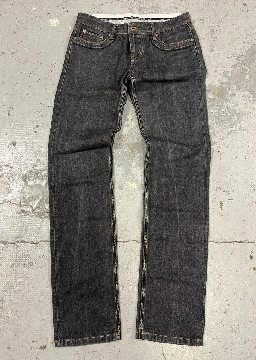 2000s Dolce & Gabbana Grey Slim Denim Jeans NgbrWrK 1