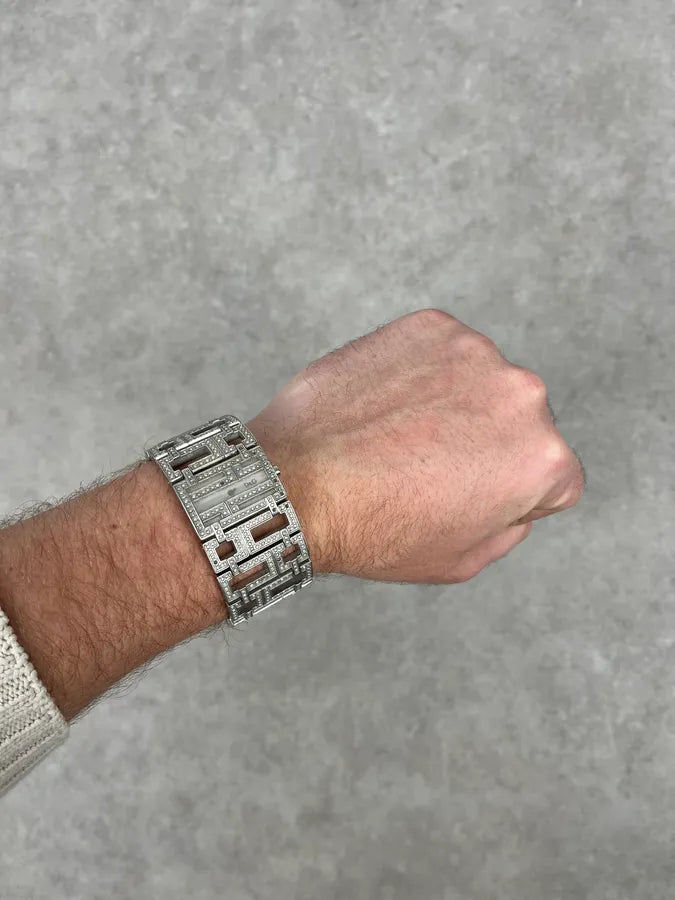 2000s Dolce & Gabbana Grey Strass Abstract Watch QsnYWKT 1