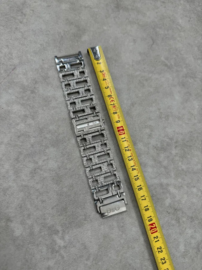 2000s Dolce & Gabbana Grey Strass Abstract Watch ZSILpgX 6