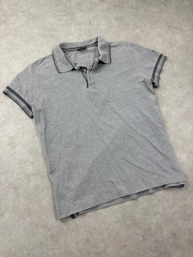 2000s Dolce & Gabbana Grey Striped Classic Polo PLdVlDk 3