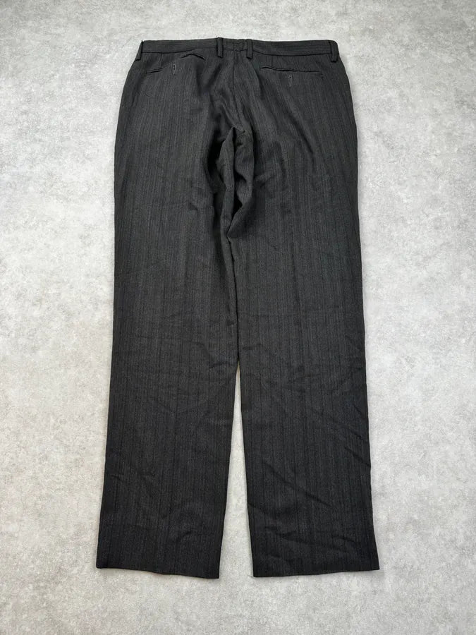 2000s Dolce & Gabbana Grey Striped Classy Pants OmVmAYV 4