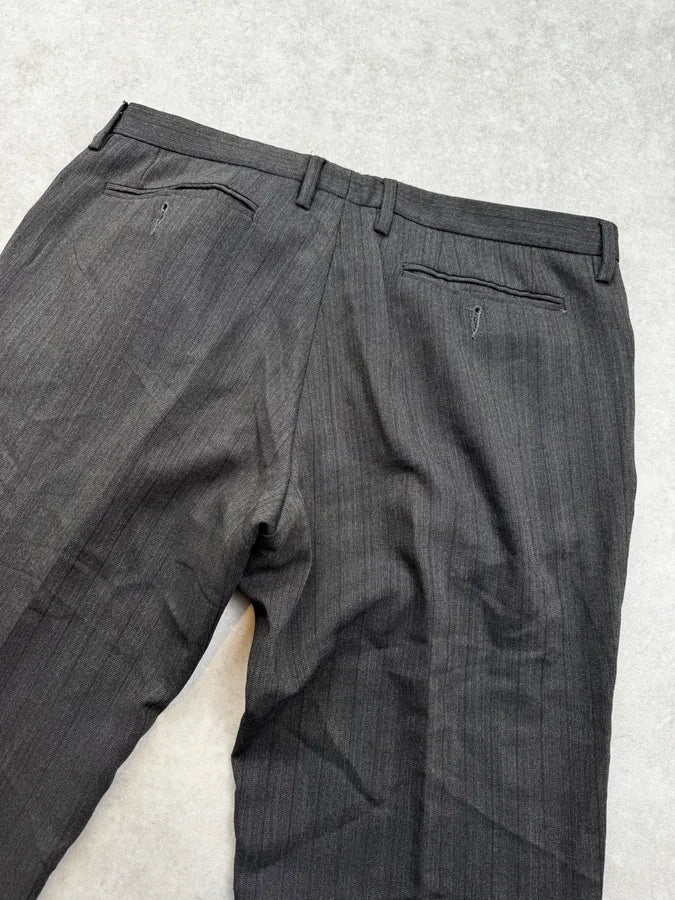 2000s Dolce & Gabbana Grey Striped Classy Pants OmVmAYV 6