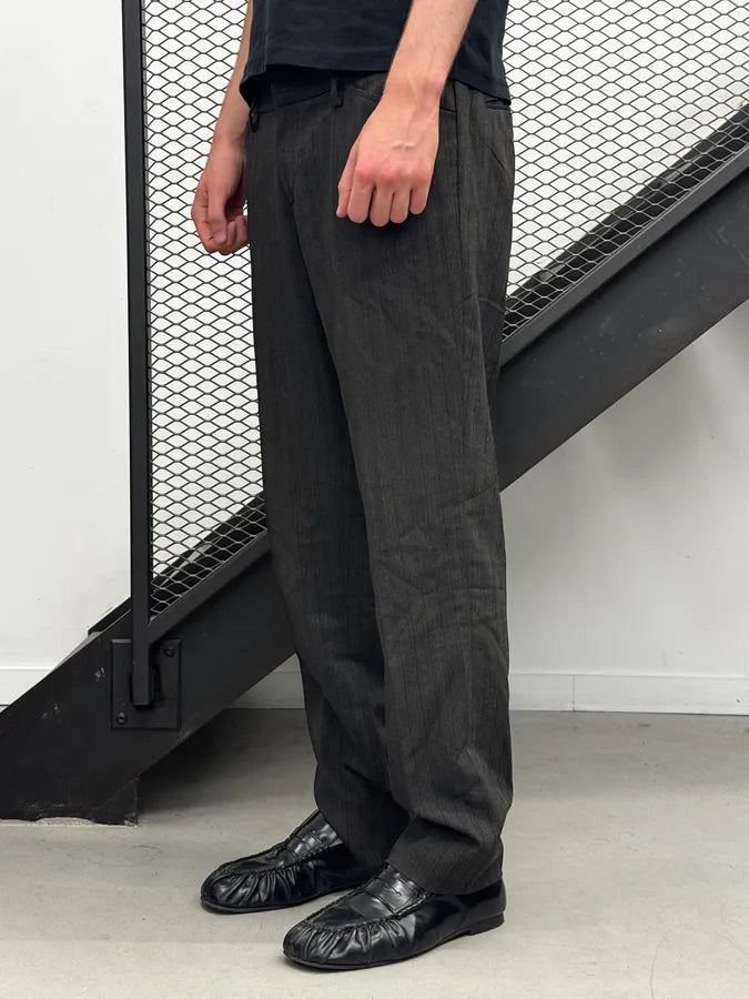 2000s Dolce & Gabbana Grey Striped Classy Pants OmVmAYV 1