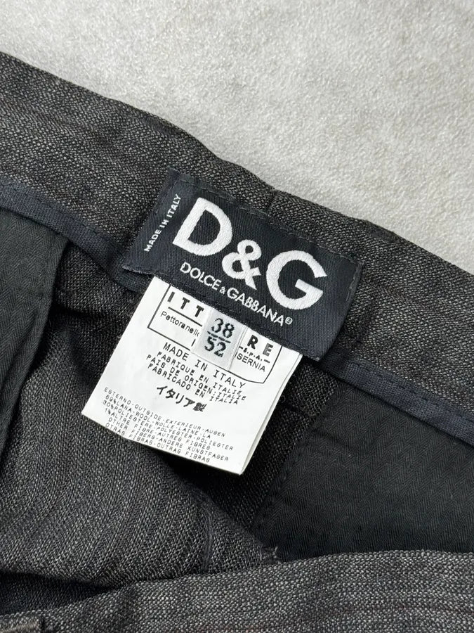 2000s Dolce & Gabbana Grey Striped Classy Pants OmVmAYV 7