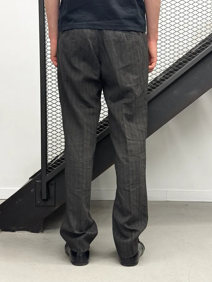 2000s Dolce & Gabbana Grey Striped Classy Pants OmVmAYV 2