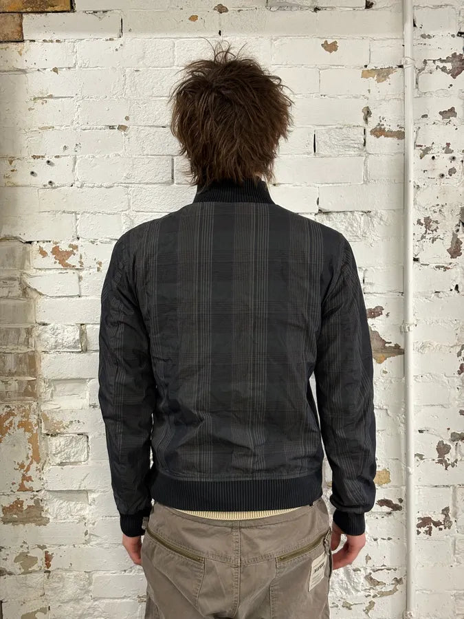 2000s Dolce & Gabbana Grey Checkered Nylon Jacket  xmLrISk 2