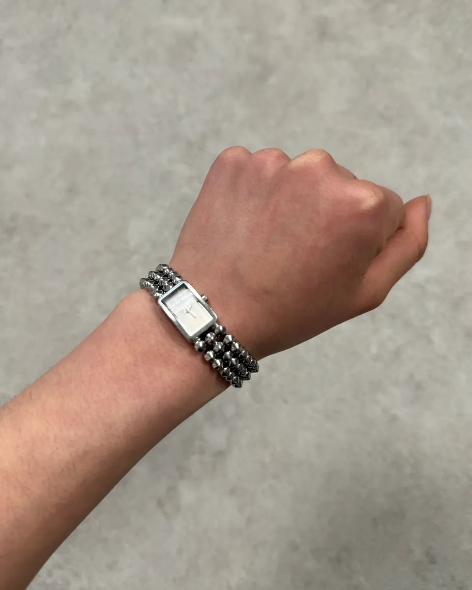2000s Dolce & Gabbana Grey Studded Avant-Garde Watch TkqgfZa 1