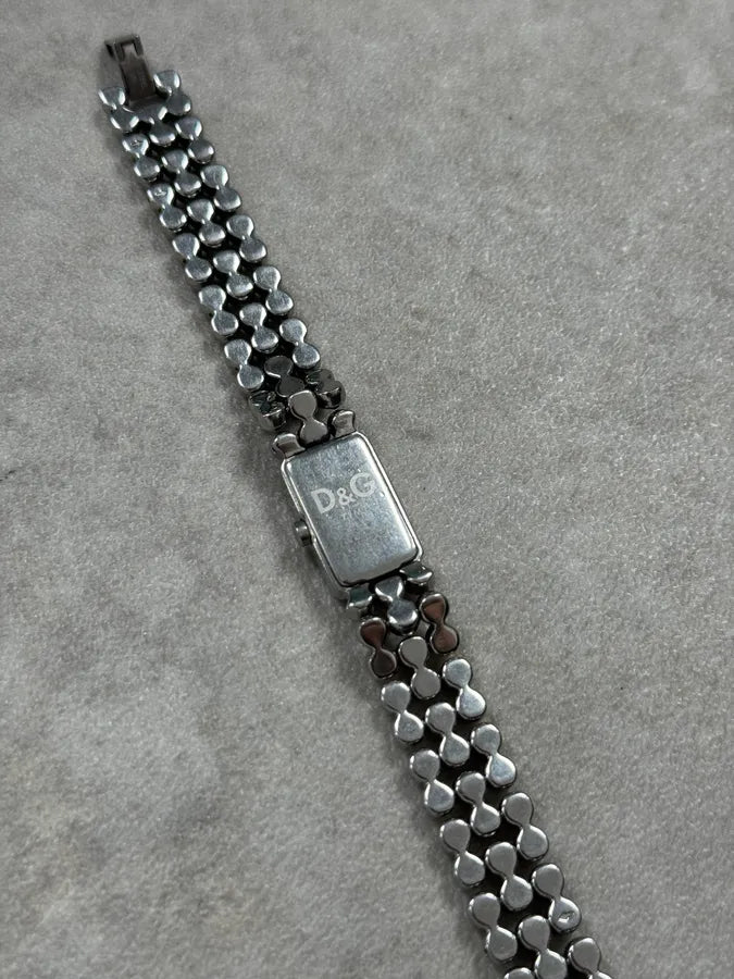 2000s Dolce & Gabbana Grey Studded Avant-Garde Watch TkqgfZa 6