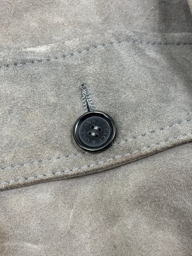 2000s Dolce & Gabbana Grey Suede Leather Jacket EyQPdSd 10