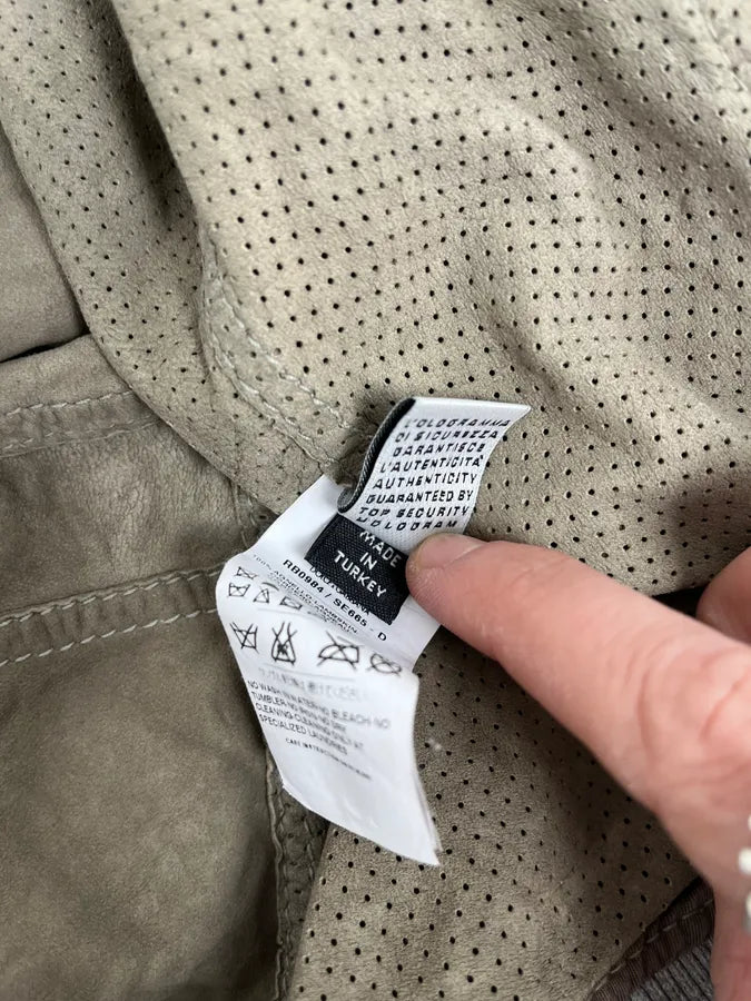 2000s Dolce & Gabbana Grey Suede Leather Jacket iBseqTM 11