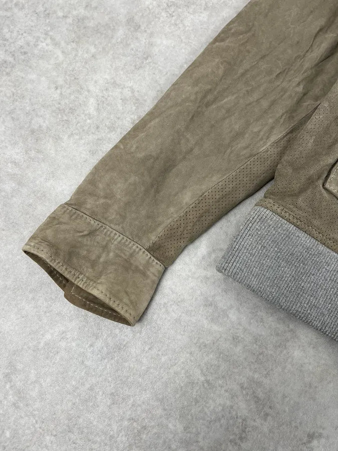 2000s Dolce & Gabbana Grey Suede Leather Jacket iBseqTM 5