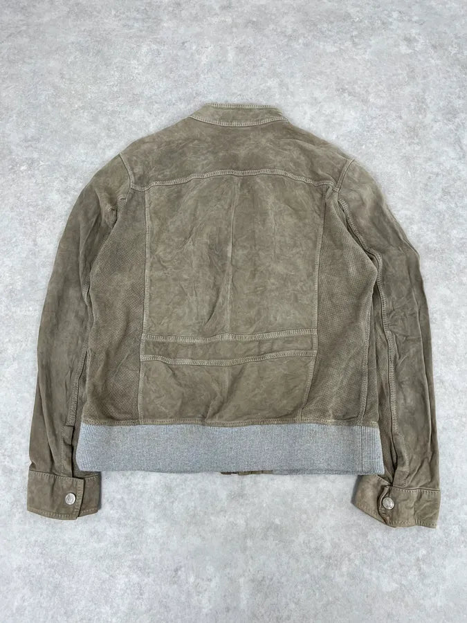 2000s Dolce & Gabbana Grey Suede Leather Jacket iBseqTM 6