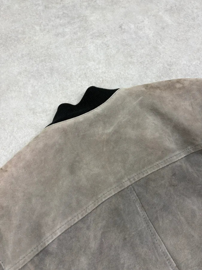 2000s Dolce & Gabbana Grey Suede Leather Jacket EyQPdSd 8