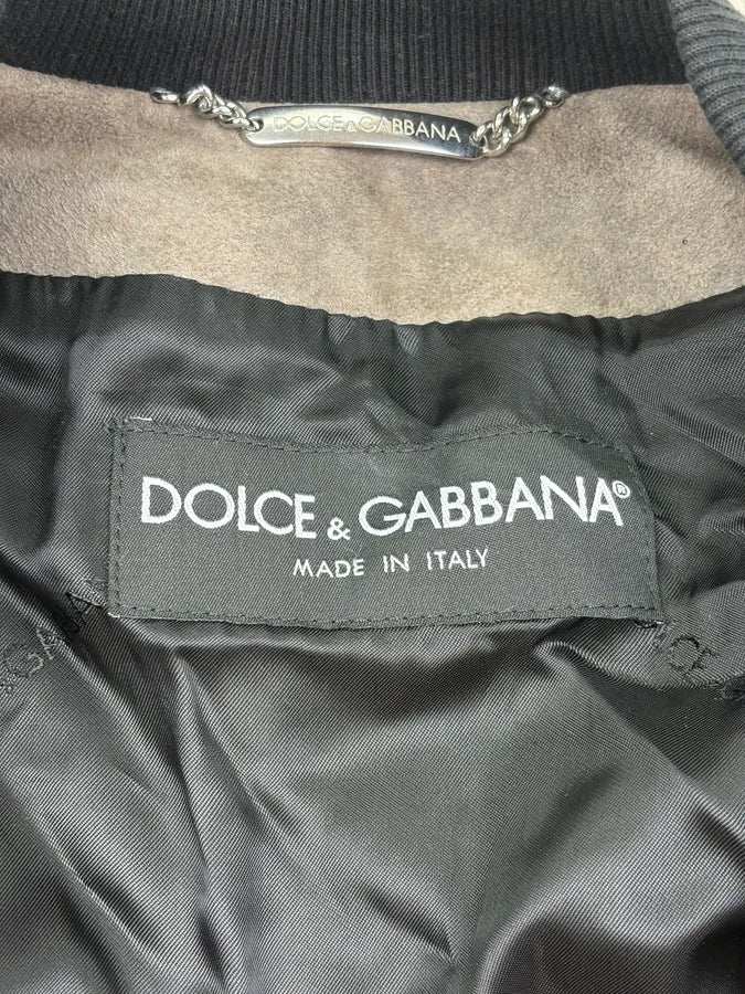 2000s Dolce & Gabbana Grey Suede Leather Jacket EyQPdSd 13