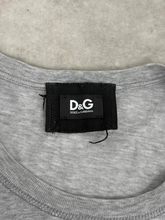 2000s Dolce & Gabbana Grey Sunbathing Poolside T-Shirt CYtqxPe 8