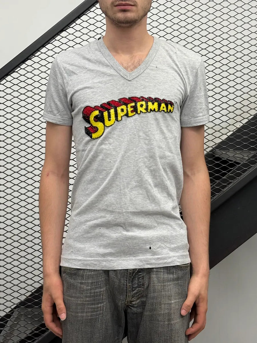 SS2005 Dolce & Gabbana Grey Superman T-Shirt YfYyPdF 1