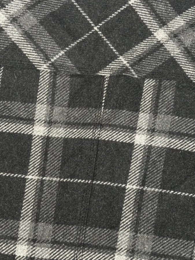 2000s Dolce & Gabbana Grey Tartan Checkered Officer Caban Jacket qmVoiPc 8