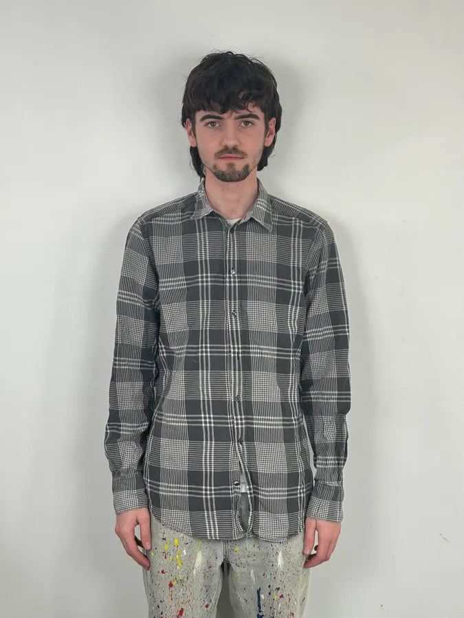 2000s Dolce & Gabbana Grey Tartan Shirt nCUuWtC 1