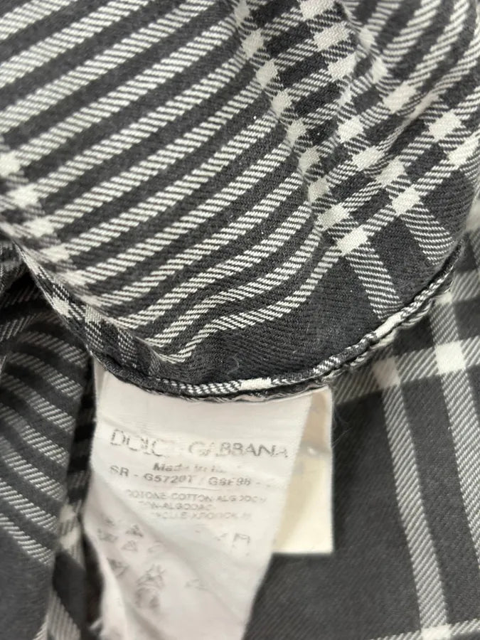 2000s Dolce & Gabbana Grey Tartan Shirt nCUuWtC 7