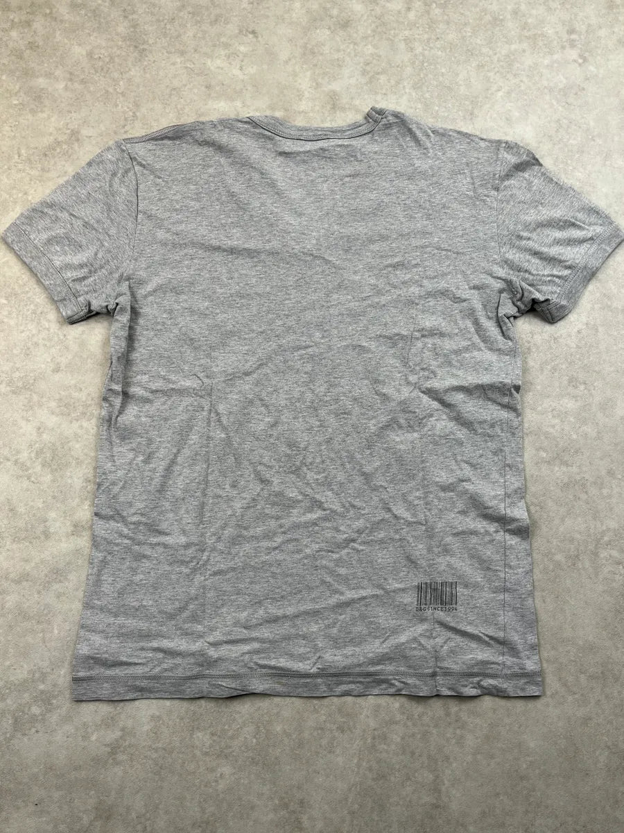 2000s Dolce & Gabbana Grey Tie T-Shirt ypavpQX 4