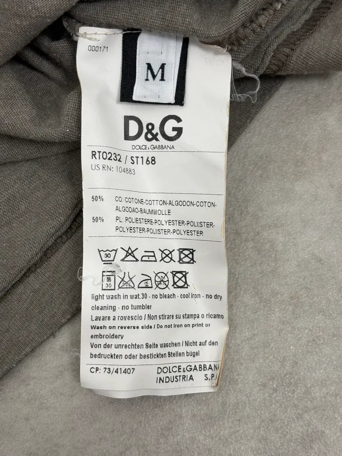 2000s Dolce & Gabbana Grey V-Neck Deluxe Longsleeve T-Shirt unPeTAF 11